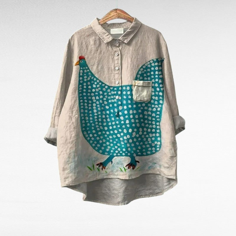Céline | Blusa de lino elegante para el verano