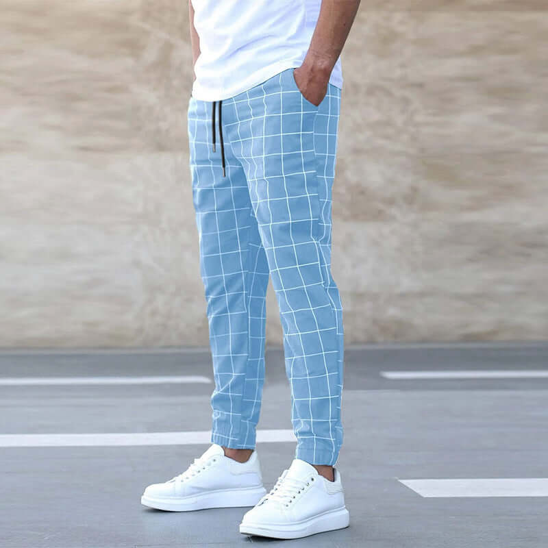 Pantalón de cuadros ajustado