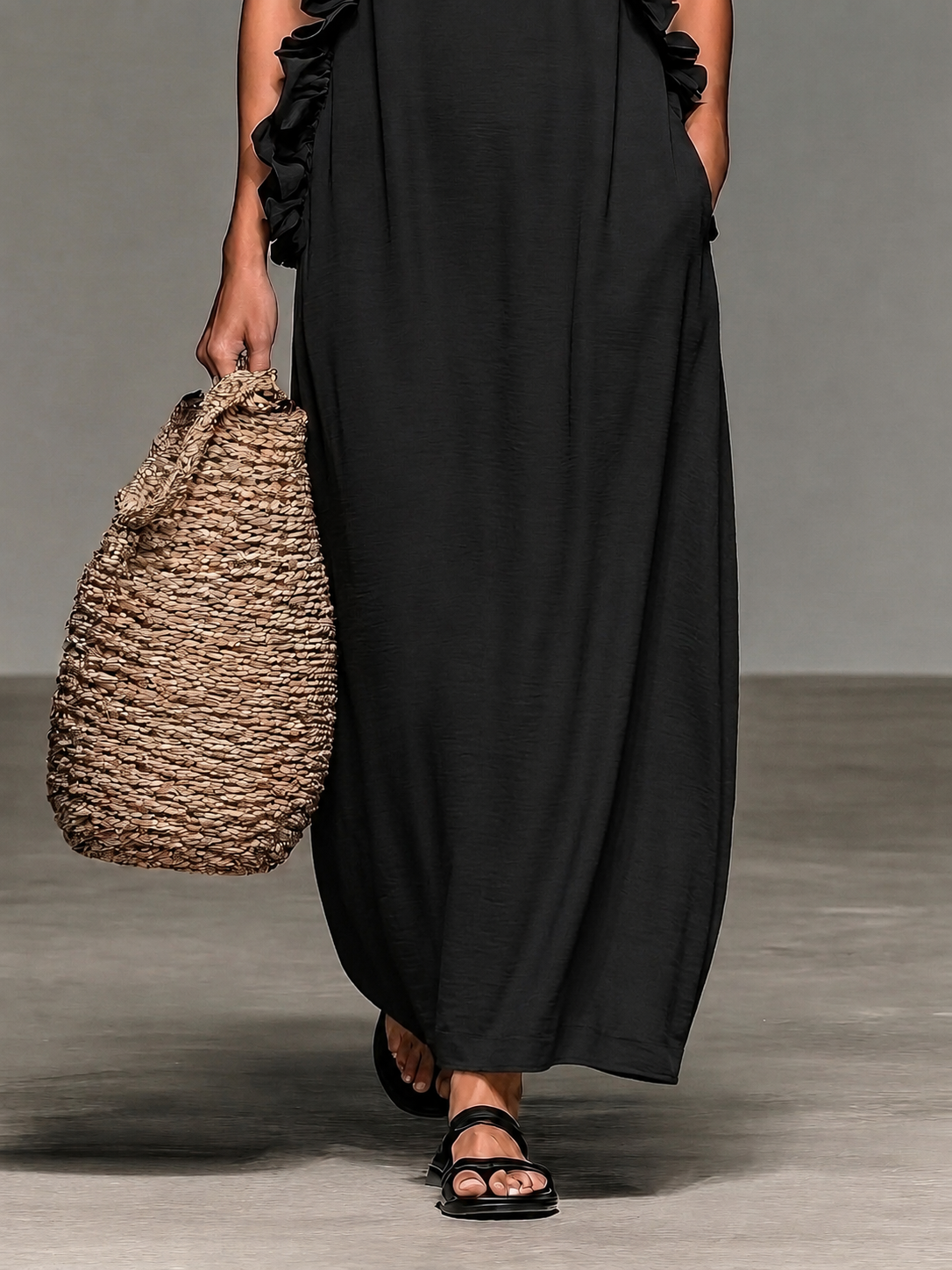 Vega | Vestido largo con bolsillos