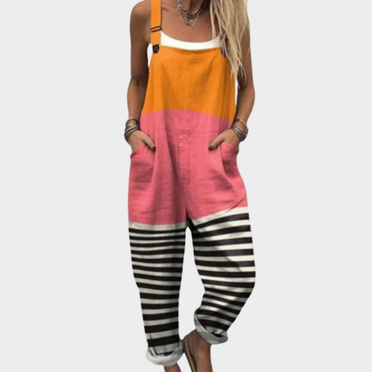 Overol estampado ultracómodo para un look a la moda