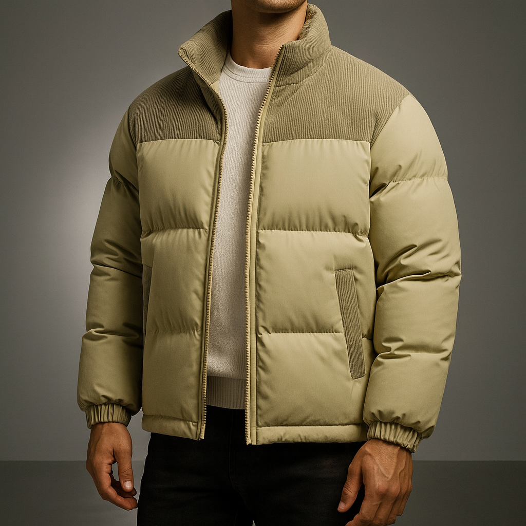 Chaqueta con paneles de pana