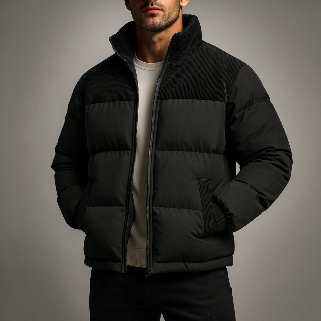 Chaqueta con paneles de pana