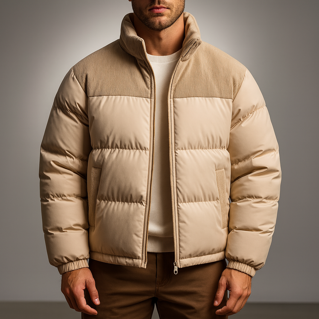 Chaqueta con paneles de pana