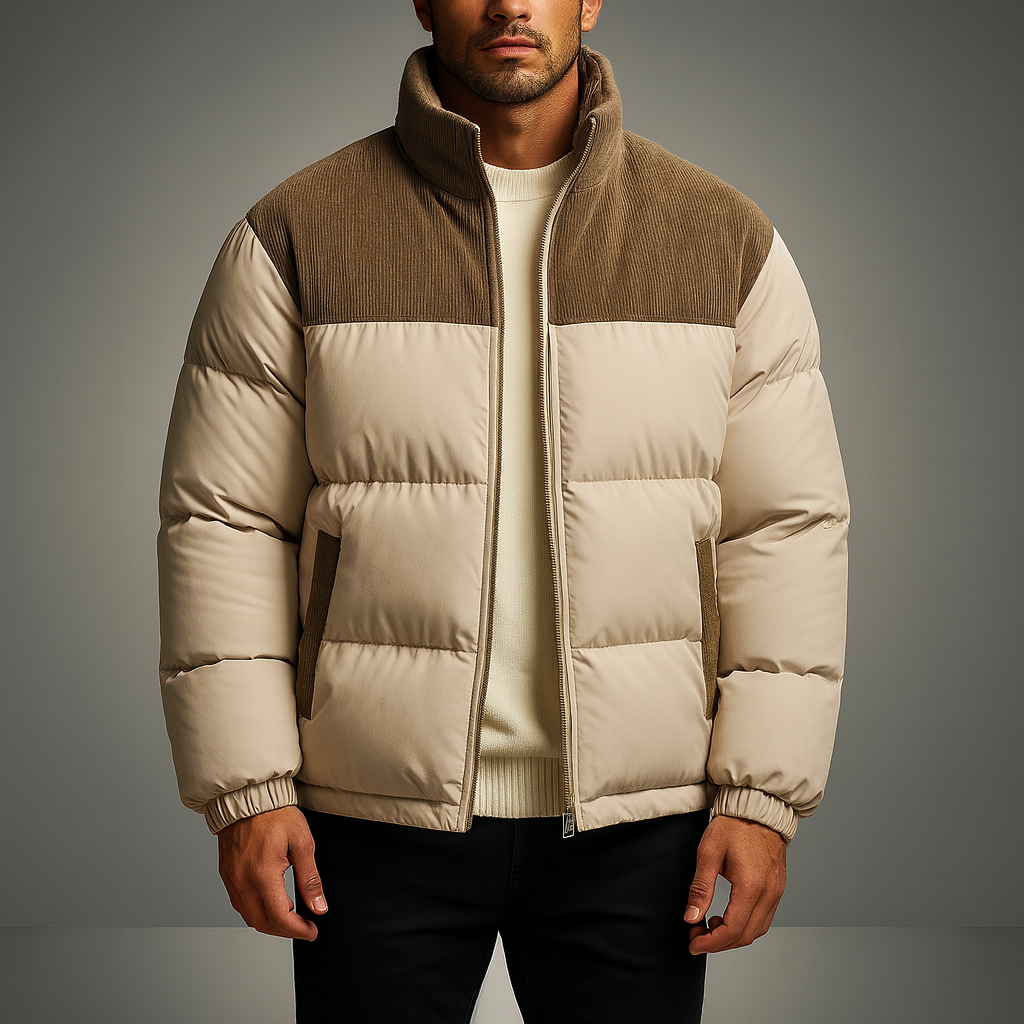 Chaqueta con paneles de pana