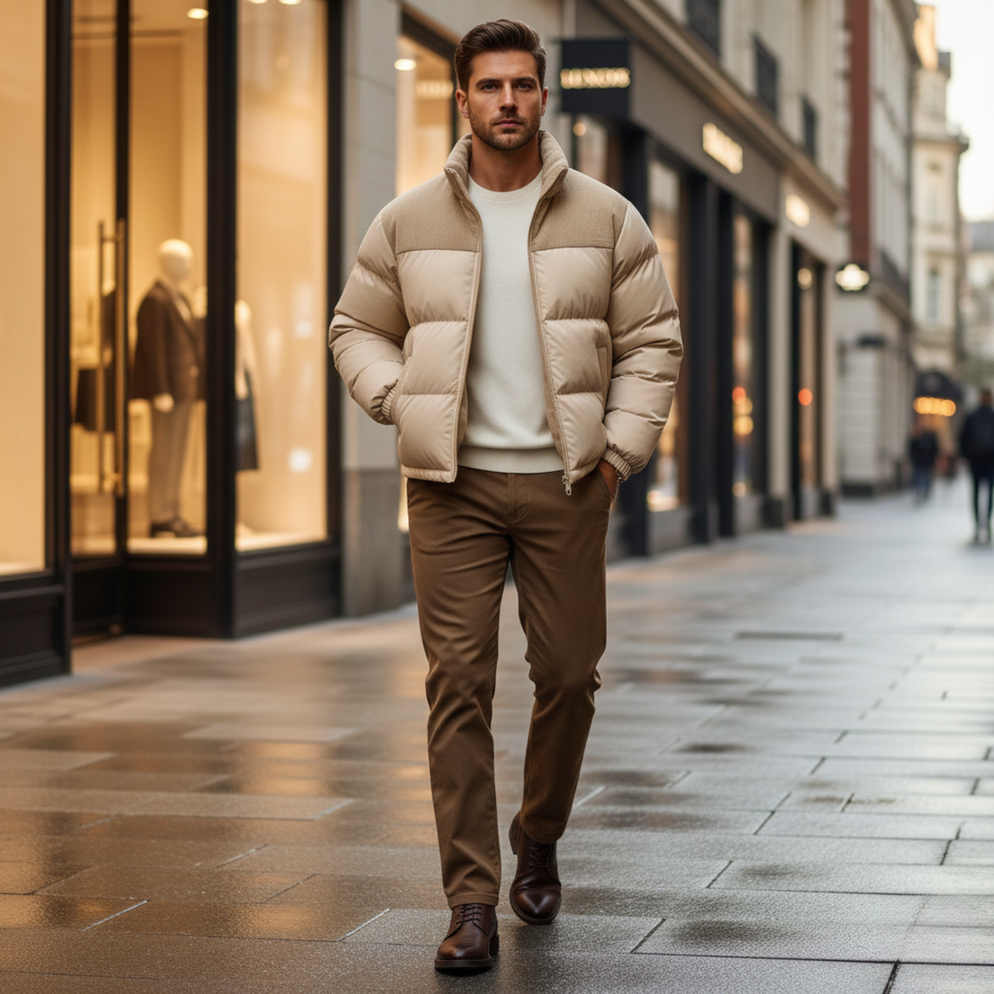 Chaqueta con paneles de pana