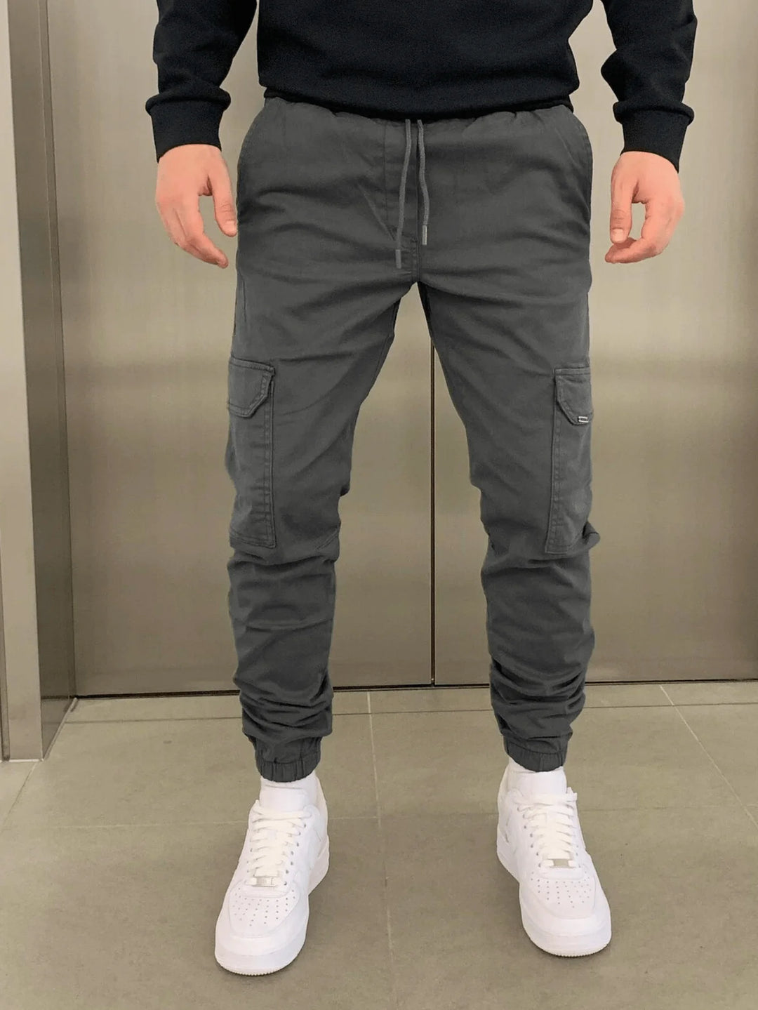 Pantalones cargo elásticos
