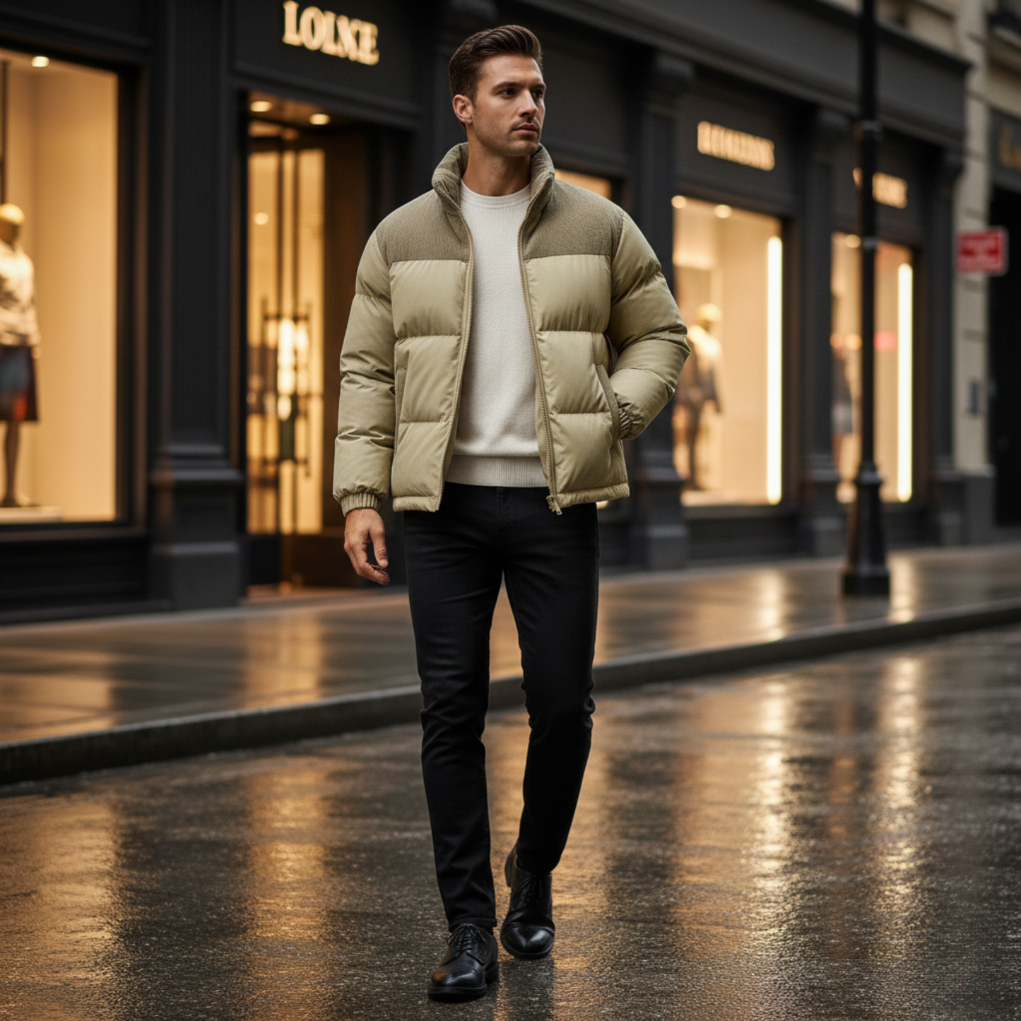Chaqueta con paneles de pana