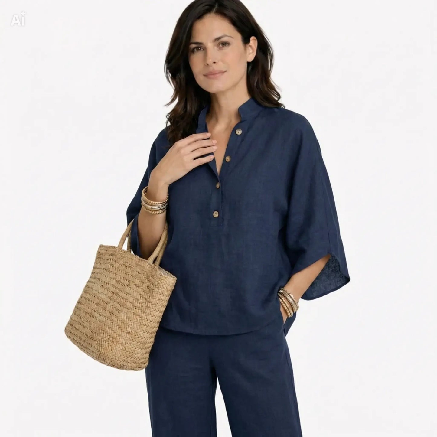 Valeria | Conjunto con mangas murciélago y pantalones anchos