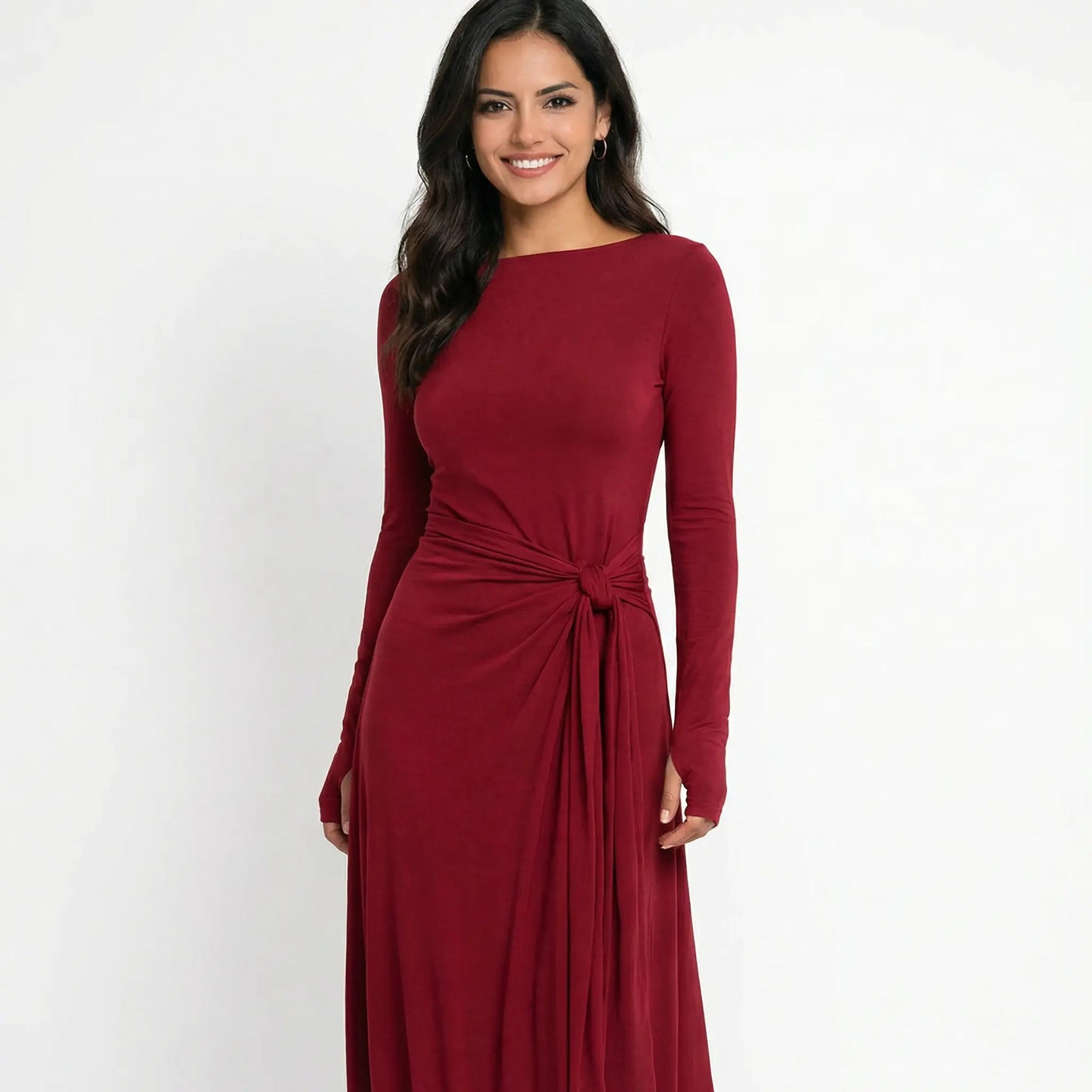 Elena - Vestido largo con lazo lateral