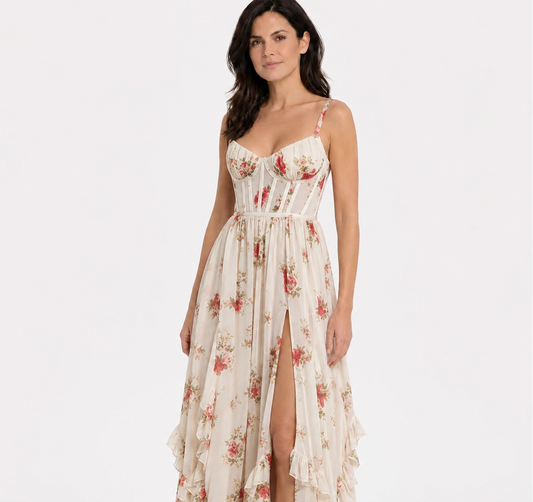 Valeria™ | Vestido romántico con estampado floral