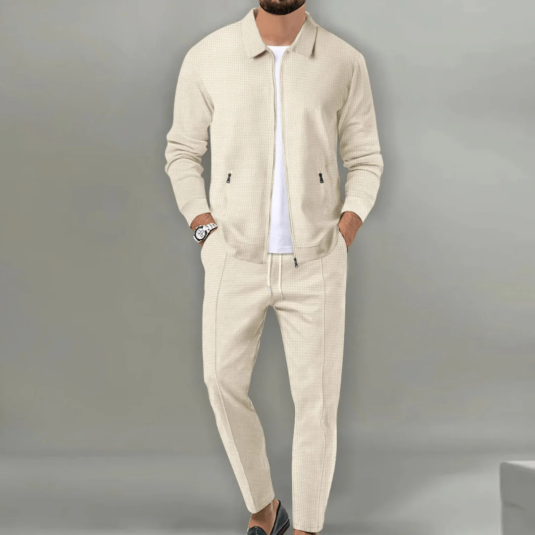 Conjunto de chaqueta y pantalones moderno y elegante