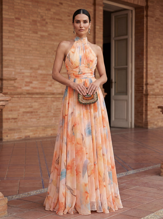 Aurora | Vestido con cuello halter