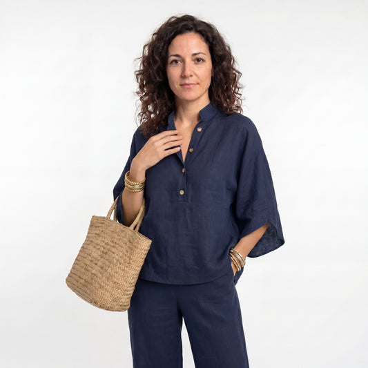 Valeria | Conjunto con mangas murciélago y pantalones anchos