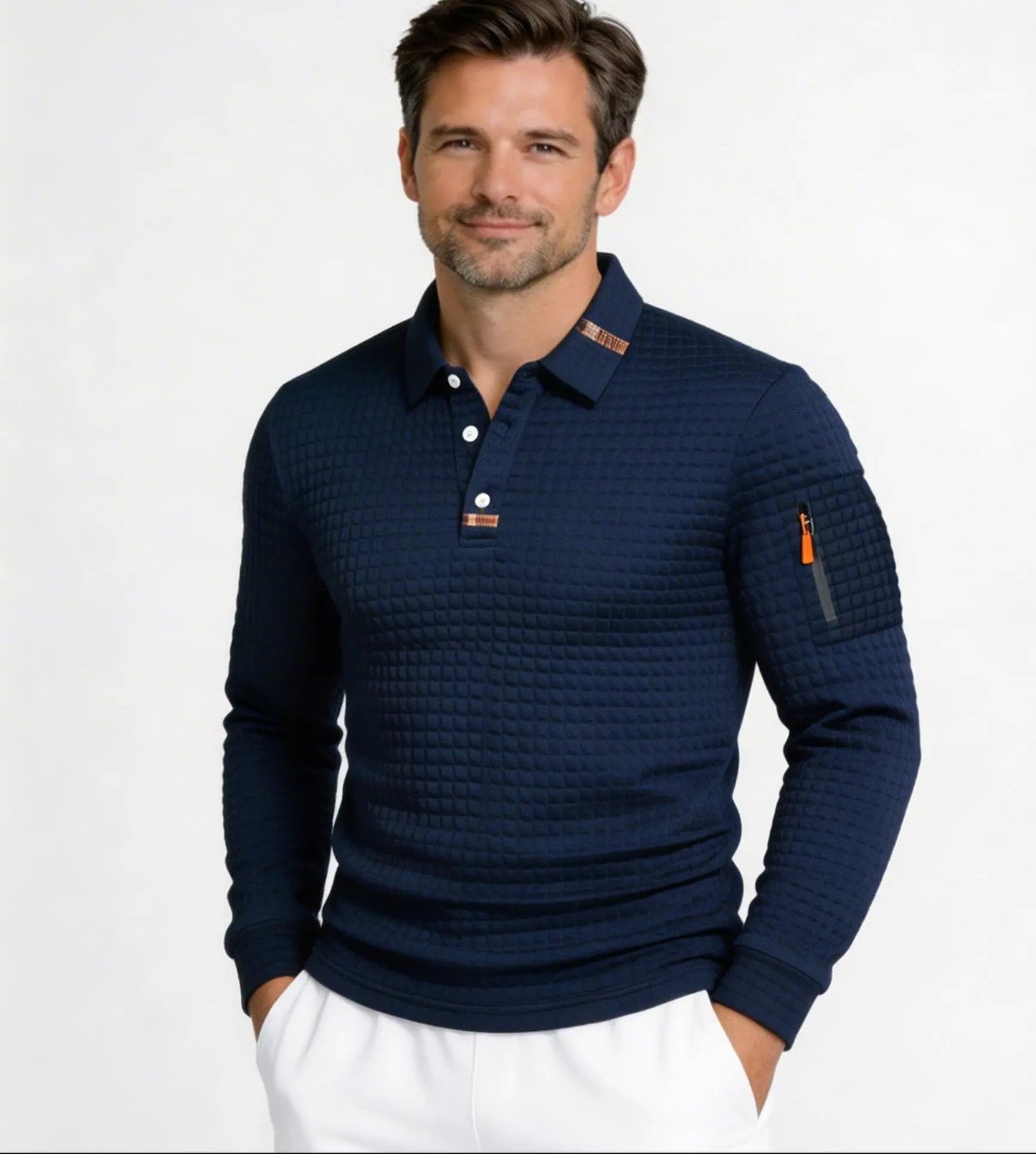 Juan - Polo elegante con bolsillo funcional en la manga para hombre