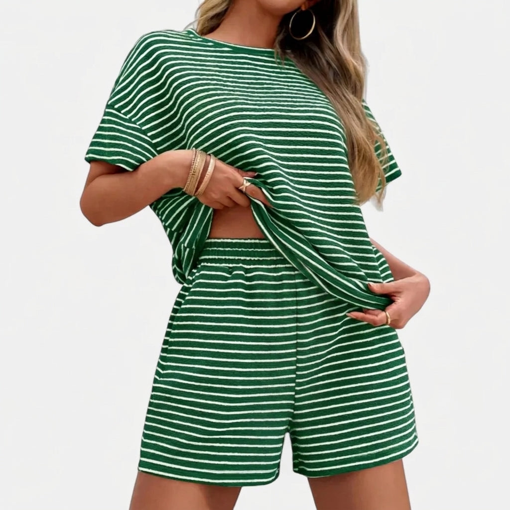 Noelia™ – Conjunto de ropa de estar por casa a rayas