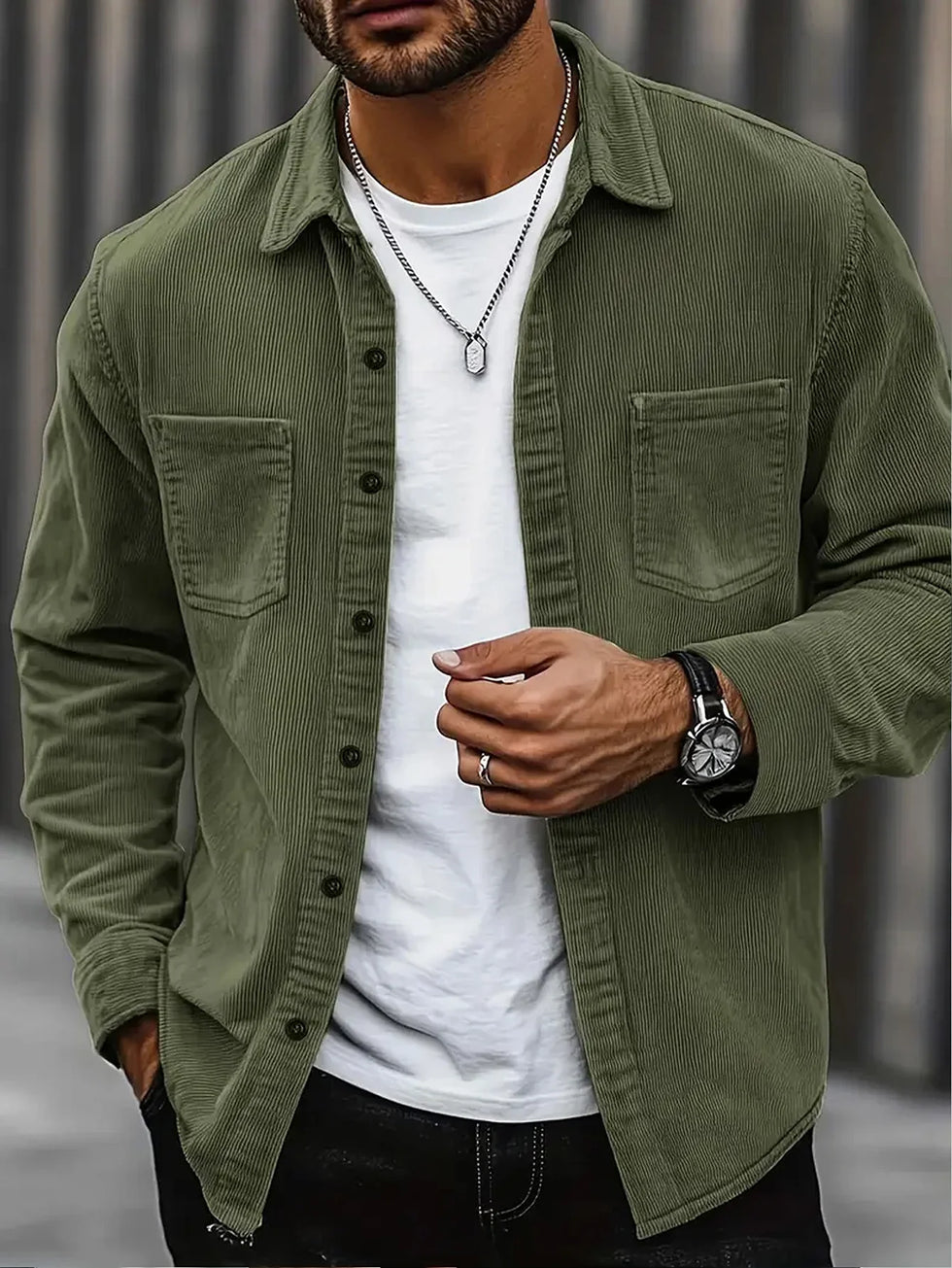 ALEJANDRO – Camisa Overshirt de Pana