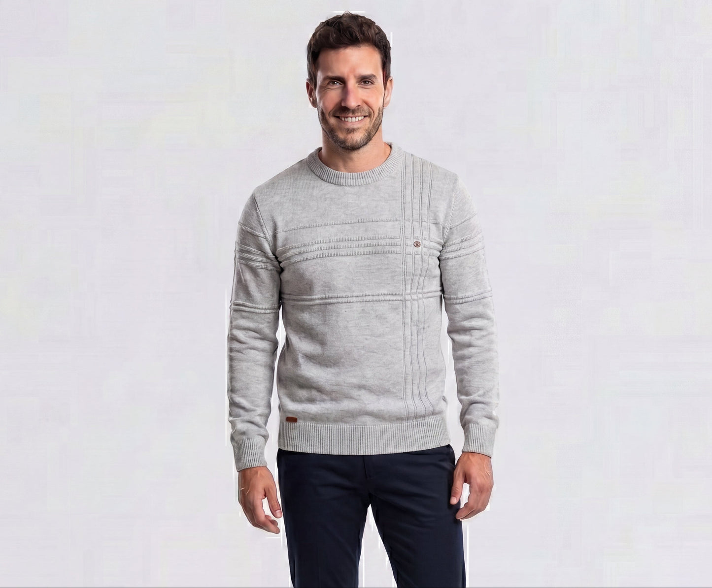 Jersey elegante con estampado a cuadros