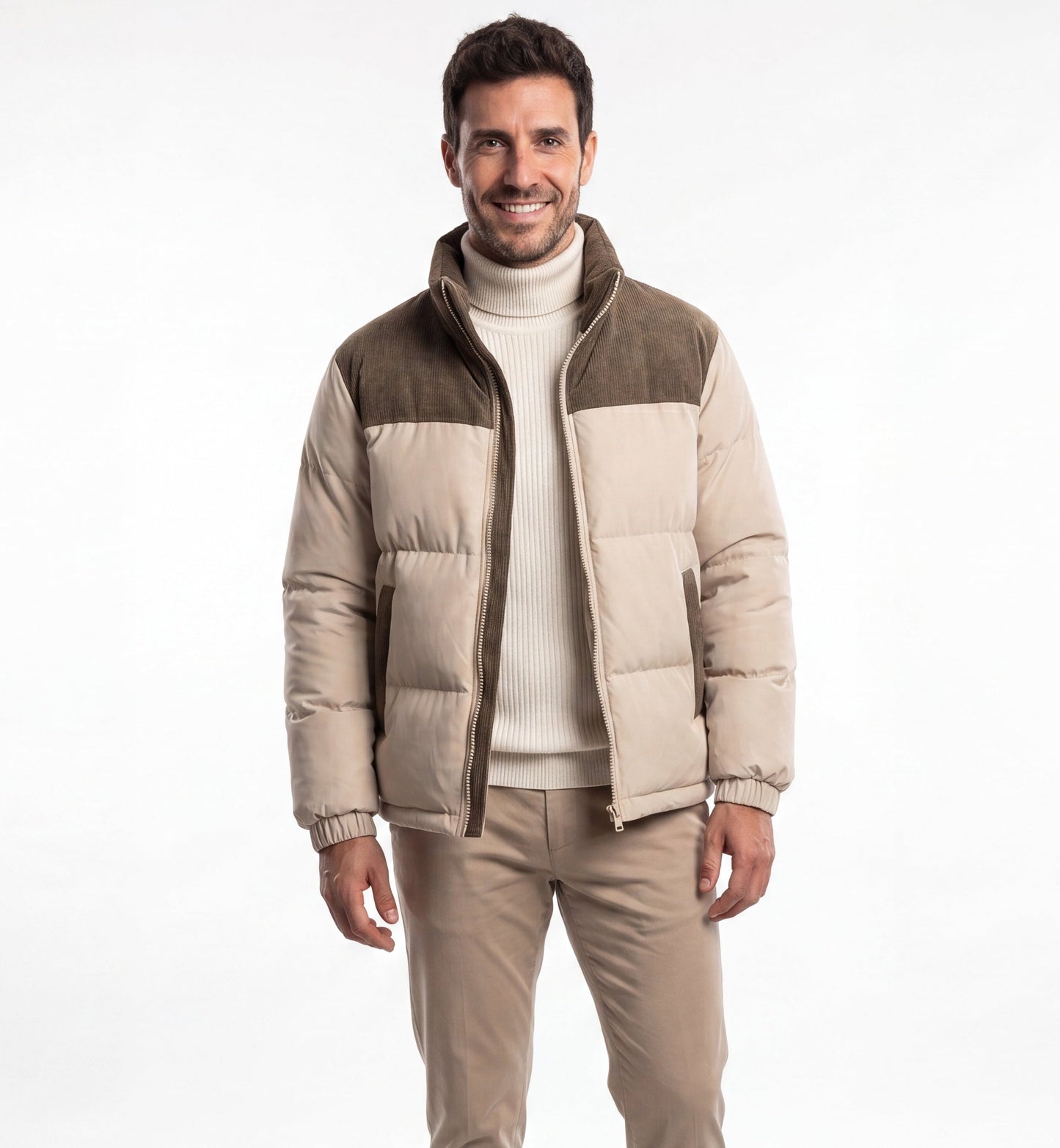 Chaqueta con paneles de pana