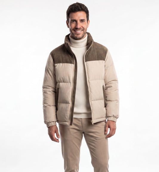 Chaqueta con paneles de pana