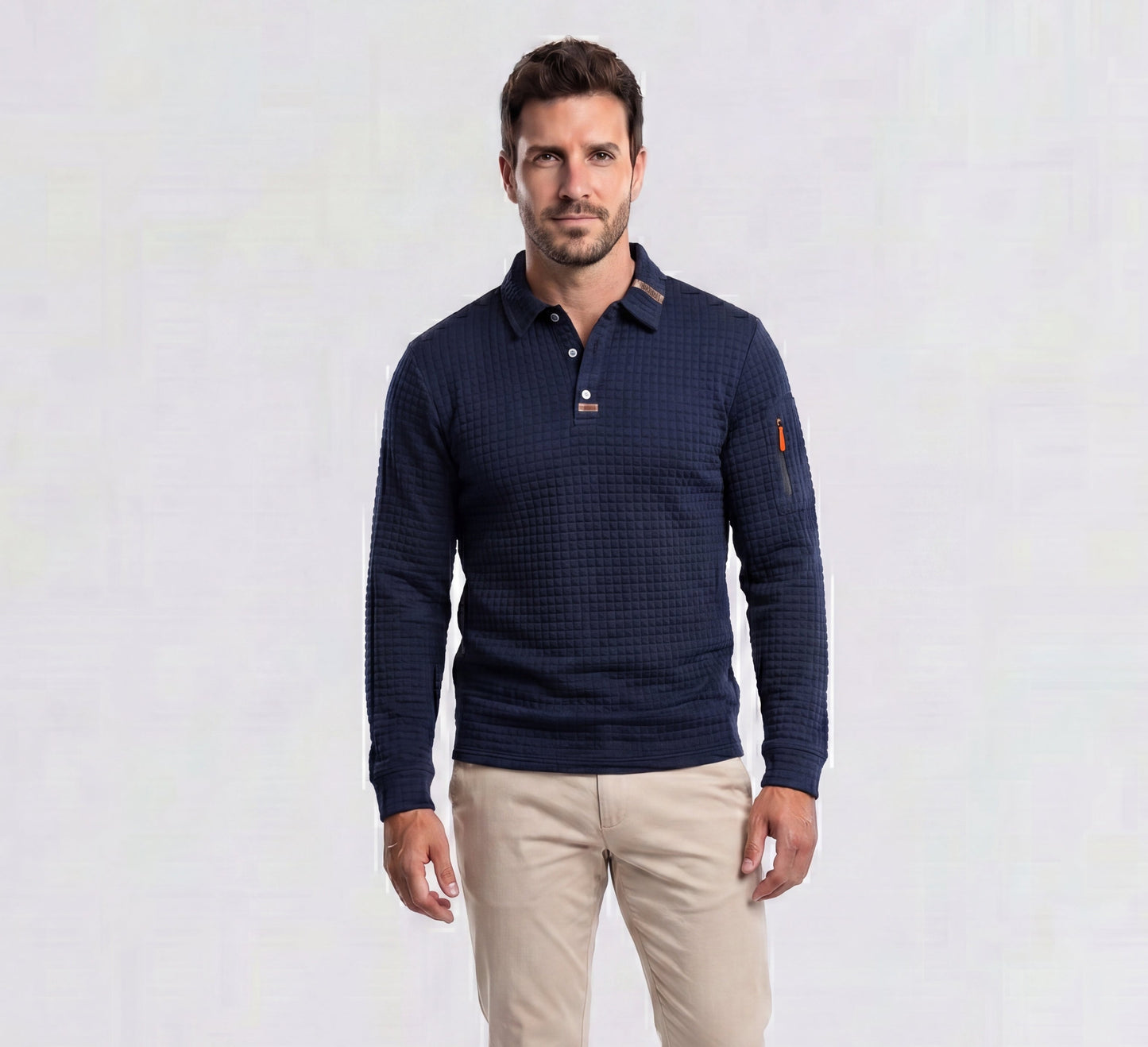 Juan - Polo elegante con bolsillo funcional en la manga para hombre
