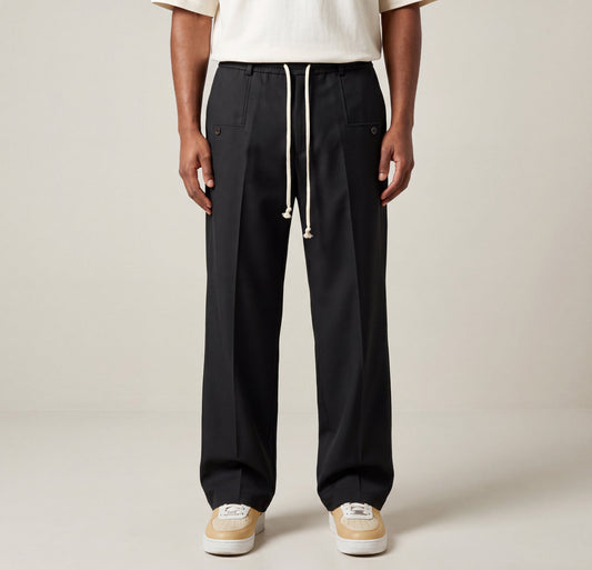 Pantalones elegantes con cordón ajustable