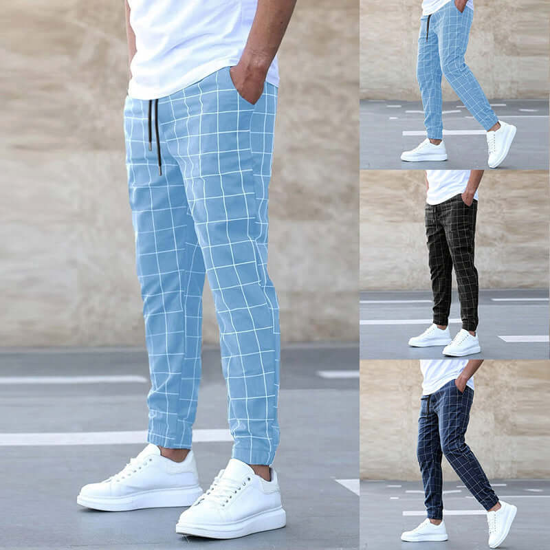Pantalón de cuadros ajustado