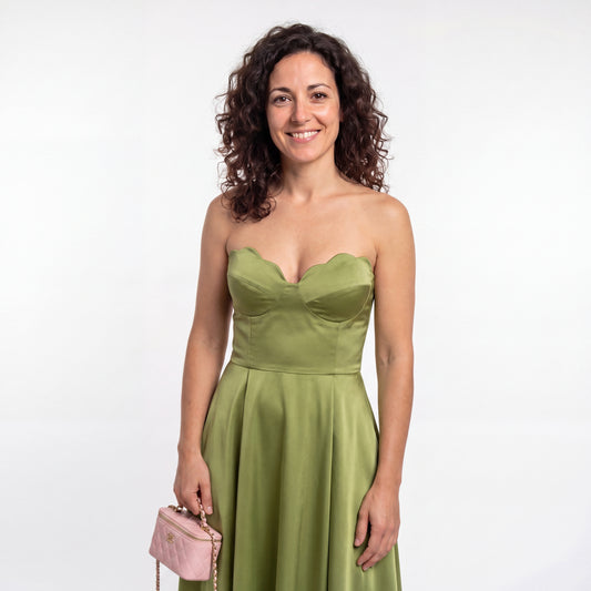 Claudia™ | Vestido midi elegante sin tirantes