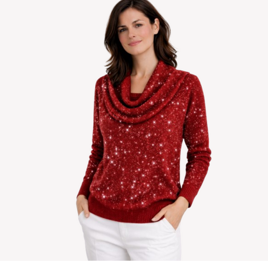 Natalia - Jersey cálido de cuello suave y elegante para mujer