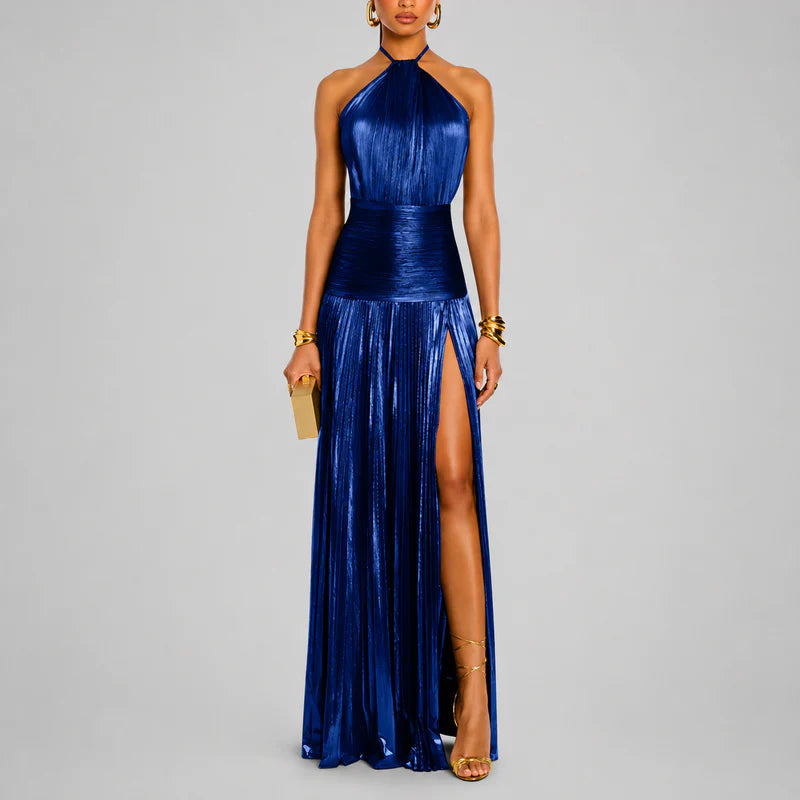 Aurora | Vestido Largo Plisado y Elegante