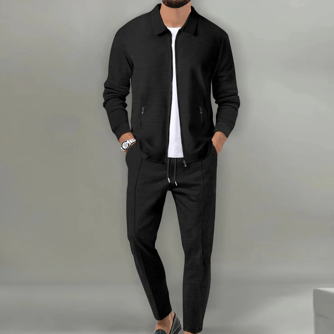 Conjunto de chaqueta y pantalones moderno y elegante