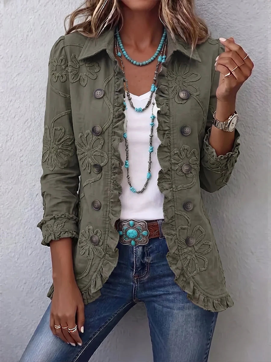 Alba | Chaqueta bordada con volantes
